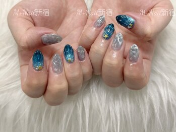 エムプラスネイル 新宿(M+Nail)/夏★マーメイドネイル