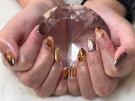 ショート秋ネイルbyなお