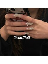 Domi Nail Salon 渋谷店　長さだし/持ち込み/フィルイン/ワンホン/ワンカラー×パーツ＊