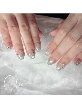 クリア(Clear)/冬ネイル