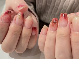 バレンタインネイル