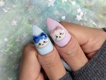 ちいかわネイル 新宿3dネイル
