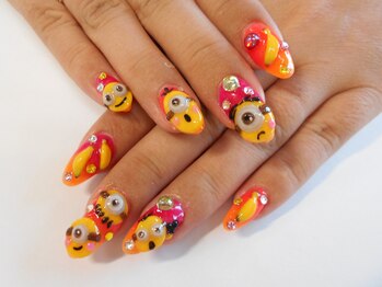 ネイルサロン グレイス(Grace)/【春夏秋冬】3Dミニオンズ