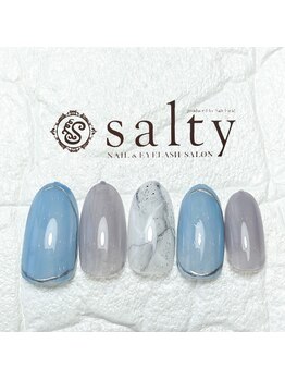 ネイルアンドアイラッシュサロン ソルティ 寺田町(salty)/大理石ネイル