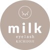 ミルクアイラッシュ キチジョウジ(milk eyelash KICHIJOJI)ロゴ