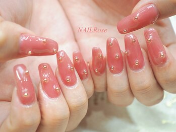 ネイルローズ(NAIL Rose)/ワンカラー ピンクドット