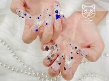 フロル(FLOR)/ロングクリアストーンネイル