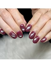 マイオティック ネイル(miotic nail)/ボルドー+クリアマグネット