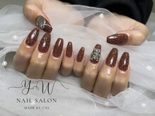 ユーネイル(YW nail)/フラッシュワンカラー＋パーツ