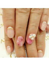 クリスタルネイル ボンベルタ橘店(CRYSTAL NAIL)/フラワーネイル