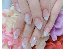 【ほり】白フレンチ×塗りかけ