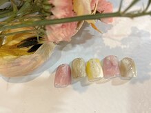 ミント(mint)/春色ぷっくりニュアンスアート