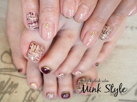 ツイードお揃いネイル