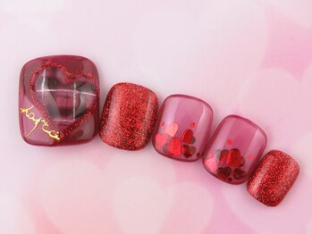 たっぷりハートネイル