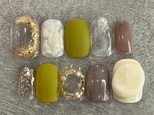 カラネイル 南森町店(calla nail)/秋色　ぷっくりネイル