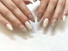 チェック×ホワイト