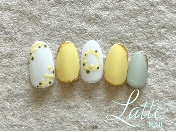 ラテネイル(Latte Nail)/4月定額デザイン　Hand ver．