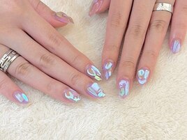 幻想的ミラーネイル