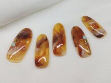 スピードネイル アンド アイ 宮交シティ店/#104 【カフェラテ×マーブル】