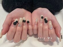 アリューミー 南青山店(Allu.Me)/beige × black(staff:mai)