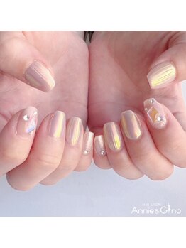 キュアバイアニーアンドジーノ(Qa by Annie&Gino)/《オーロラミラーネイル》