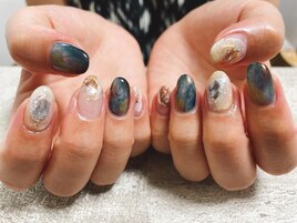 秋色ニュアンスネイル