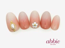 ネイルサロンアビー 北千住店(abbie)/ビジューホワイト　￥10373