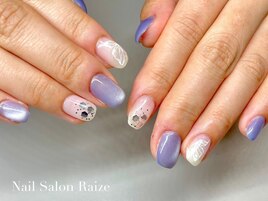 春ネイル/バタフライネイル