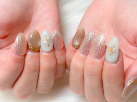 夏のキラキラバカラネイル