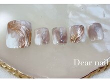 ディア ネイル(Dear nail)/フット　タイダイ×ミラー