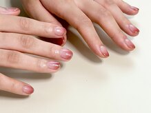 モノ 本通(mono)/グラデーション×ミラーフレンチ