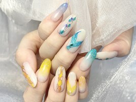 バイカラー人魚のしっぽネイル！