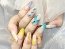 バイカラー人魚のしっぽネイル！