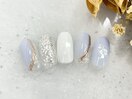 夏・大人可愛い上品ネイル¥6000