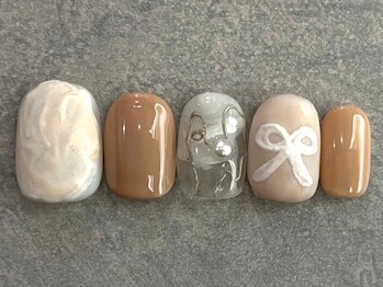 カラネイル 南森町店(calla nail)/漆喰 リボンアート