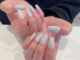 ニュアンスネイルガラスフレンチ