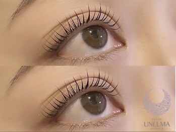 サロン ウネルマ(salon UNELMA)の写真/【パリジェンヌラッシュリフト(束感美容液コーティング付)￥3790】美容液でのお仕上げにより束感＆モチUP☆