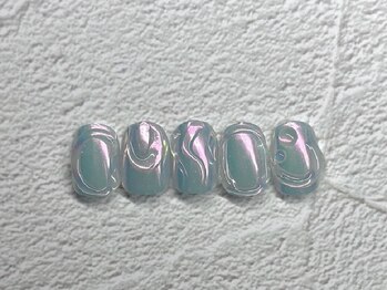 ミニュイ(nail minuit)の写真/◆爪が小さい方/伸ばせない方にも似合うデザイン◆1級ネイリストの丁寧カウンセリング/デザイン力/技術力◎