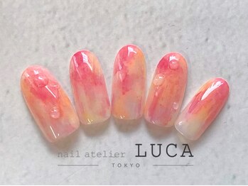 ネイルアトリエルカ(nail atelier LUCA)/W-223 大人可愛い桃ネイル