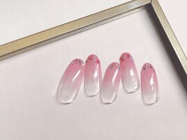 うる艶押し花ネイル￥8800