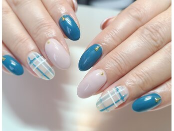 ネイルアンドまつげエクステ専門サロン スリー(THREE)/チェックネイル