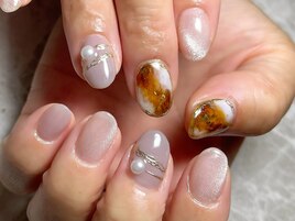 ニュアンスべっ甲風アート