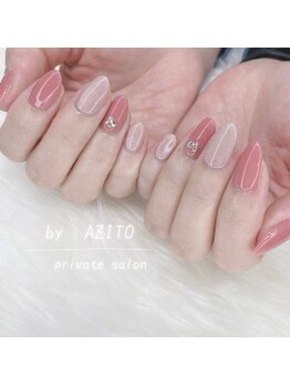 アジト(AZITO)の写真/《持ち込み大歓迎》シンプルコース¥4200★シンプルだけど個性の光るデザインを...*ネイル初めての方にも◎