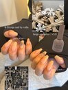クロムハーツ風ネイル/秋ネイル