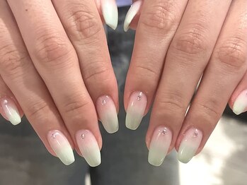 ネイルズ ララ(nails Lala)/mint green gradation。