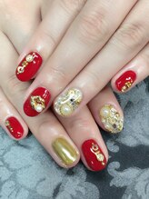 ビービーネイル(BB)/情熱レッドとリップパーツ