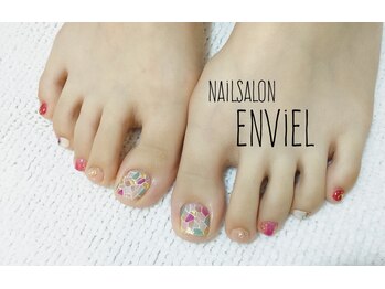 ネイルサロンアンヴェール(ENVIEL)/ステンドグラスネイル♪