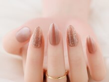 ヴァンネイル(VINGT NAIL nail&eye beauty)/シンプルブラウンネイル