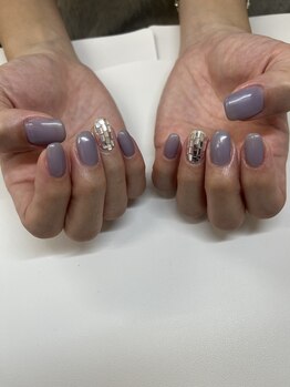 ホログラム、ワンカラーネイル