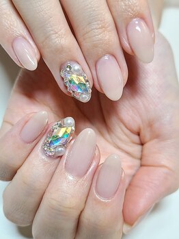 ネイルアンドまつげエクステ専門サロン スリー(THREE)/ビジュー敷き詰め